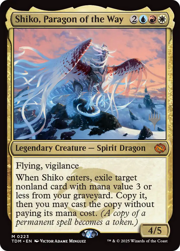 Shiko, Paragon of the Way (PPTDM-223) - Promo Pack: Tarkir: Dragonstorm Foil