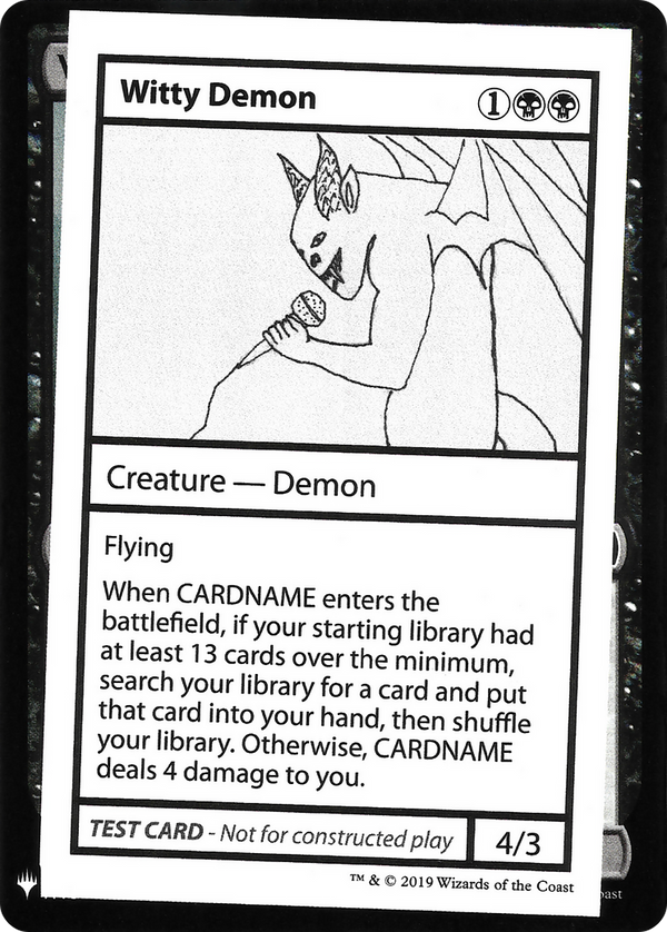 Witty Demon (CMB1-) - Mystery Booster Playtest Cards 2019