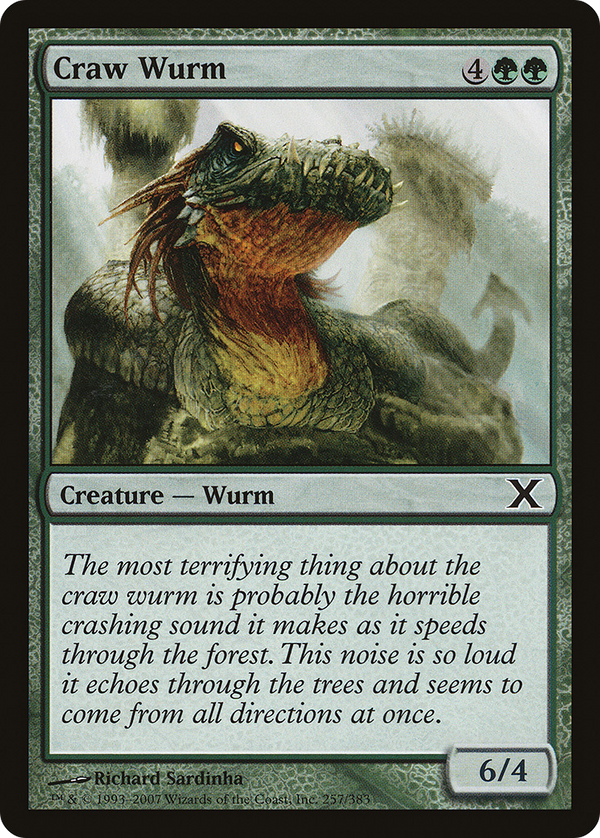 Craw Wurm (10E-257) - Tenth Edition
