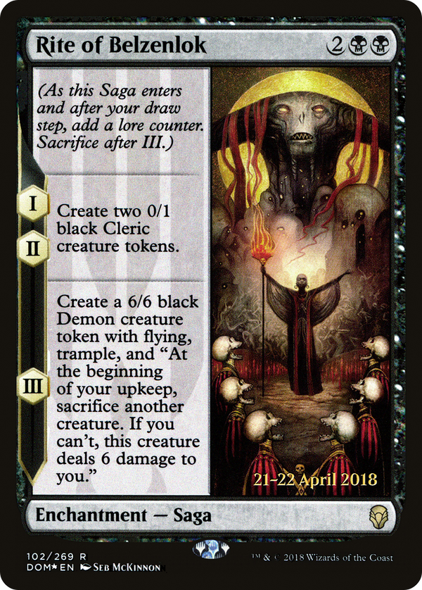 Rite of Belzenlok (PRE-102S) - Dominaria Promos Foil