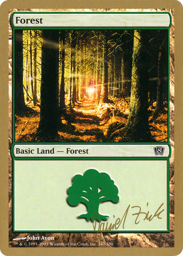 Forest (347) - 2003 Daniel Zink (8ED) (WCD-) - World Championship Decks 2003