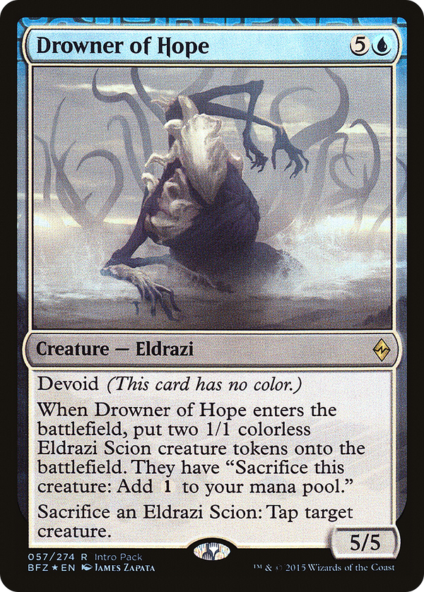 Drowner of Hope (UMP-057) - Battle for Zendikar Promos: (devoid) Foil