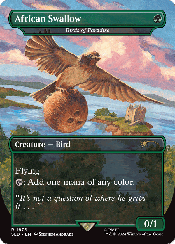 Birds of Paradise // Birds of Paradise (SLD-1675) - Secret Lair Drop / African Swallow (Borderless) Foil