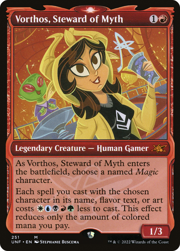 Vorthos, Steward of Myth (Showcase) (UNF-251) - Unfinity: (Showcase) Foil