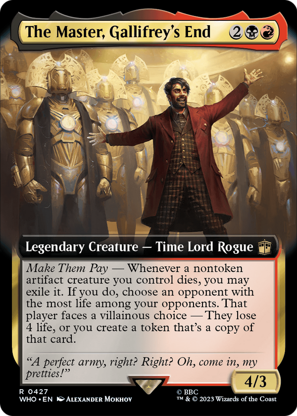 The Master, Gallifrey's End (Extended Art) (WHO-427) - Doctor Who: (Extended Art) Foil