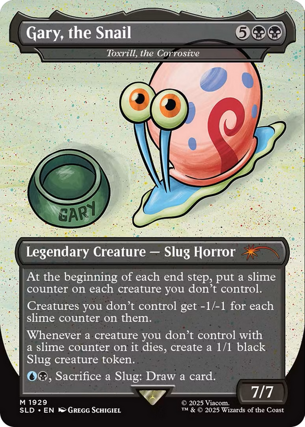 Toxrill, the Corrosive (SLD-1929) - Secret Lair Drop / Gary, the Snail (Borderless) Foil