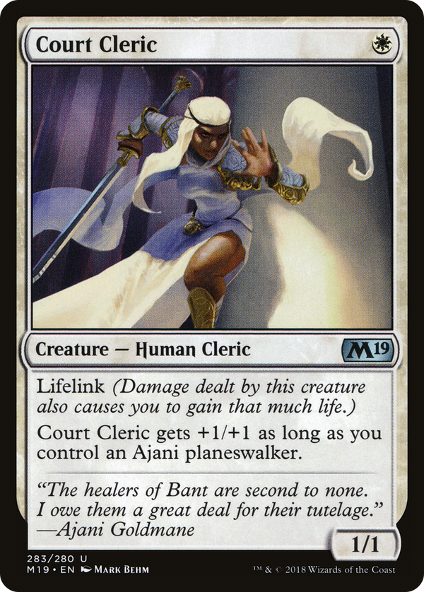 Court Cleric (M19-283) - Core Set 2019