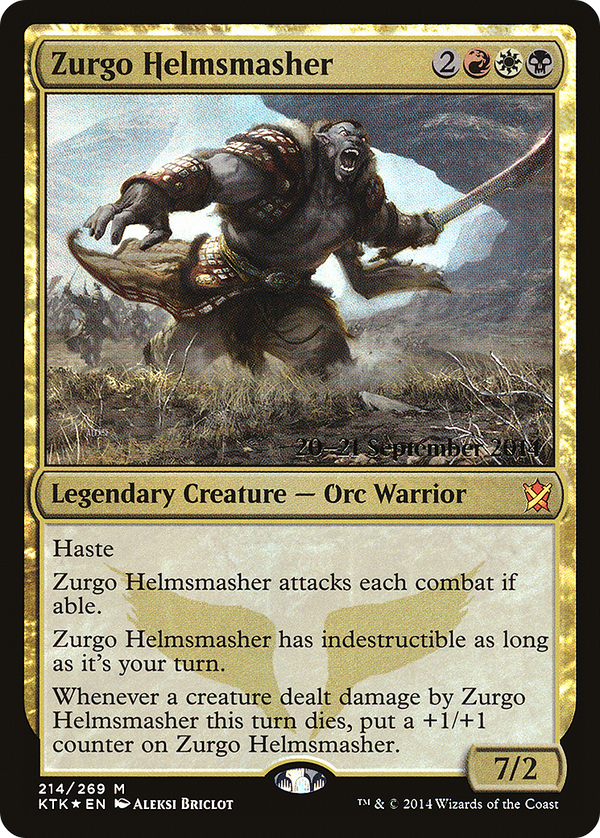 Zurgo Helmsmasher (PRE-214S) - Khans of Tarkir Promos Foil