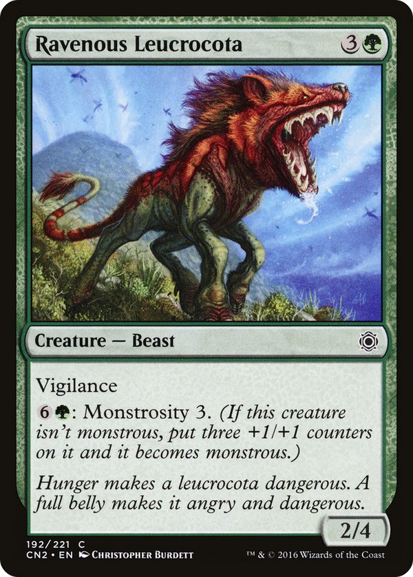 Ravenous Leucrocota (CN2-192) - Conspiracy: Take the Crown Foil