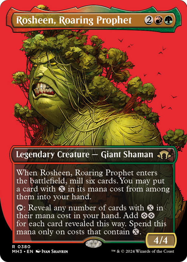 Rosheen, Roaring Prophet (Borderless) (MH3-380) - Modern Horizons 3 Foil