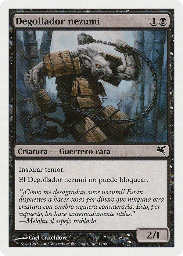 Nezumi Cutthroat (Spanish) - "Degollador nezumi" (A17) (PSAL-A17) - Salvat 2005