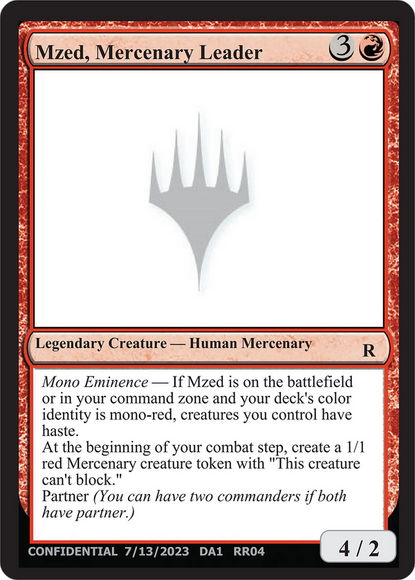 Mzed, Mercenary Leader (UNK-RR04A) - Unknown Event