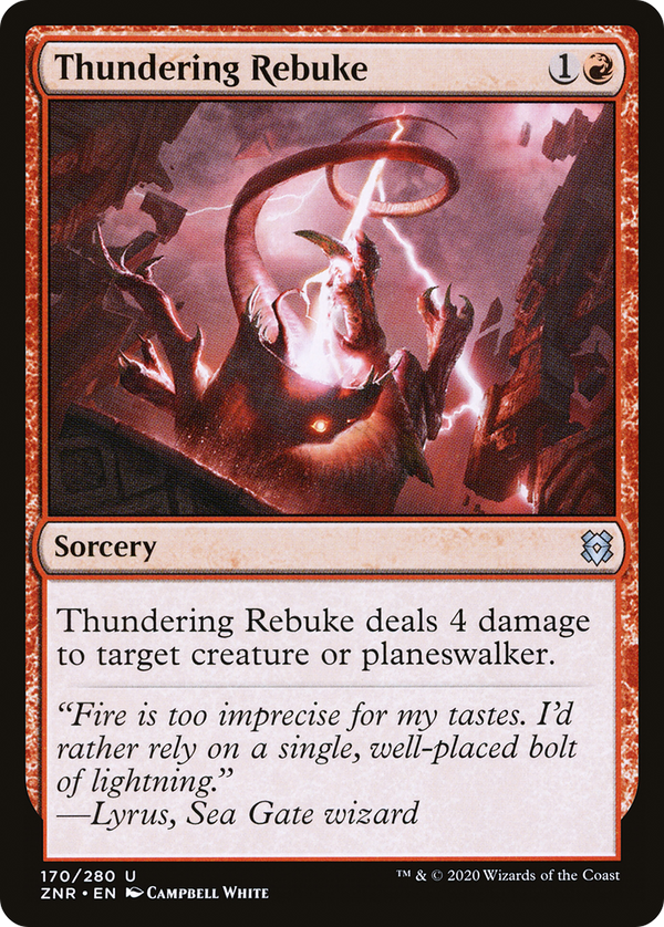 Thundering Rebuke (ZNR-170) - Zendikar Rising Foil