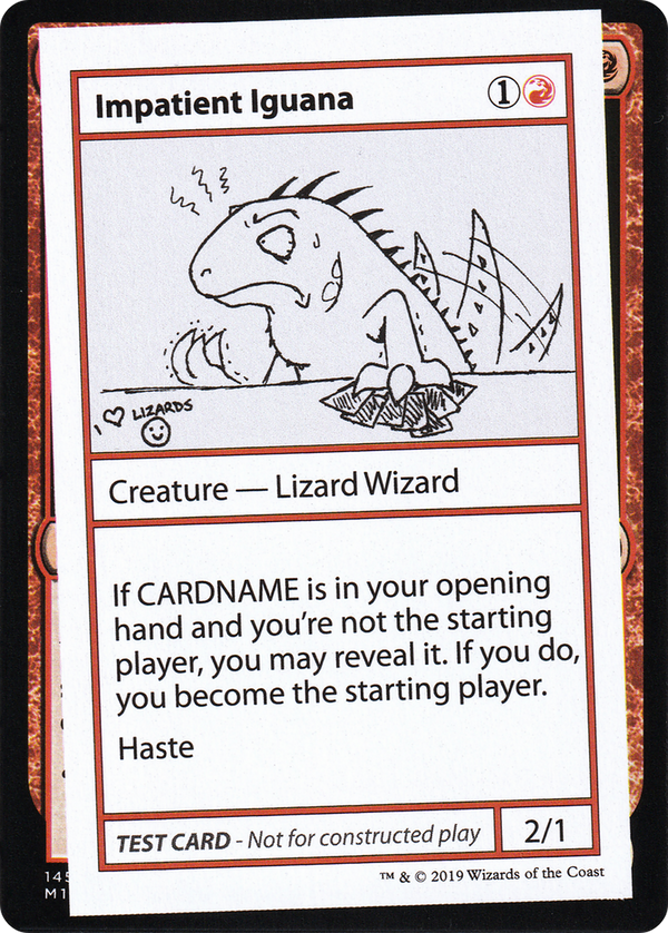 Impatient Iguana (No PW Symbol) (CMB1-) - Mystery Booster Playtest Cards 2021