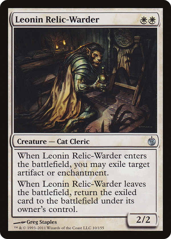 Leonin Relic-Warder (MBS-010) - Mirrodin Besieged Foil