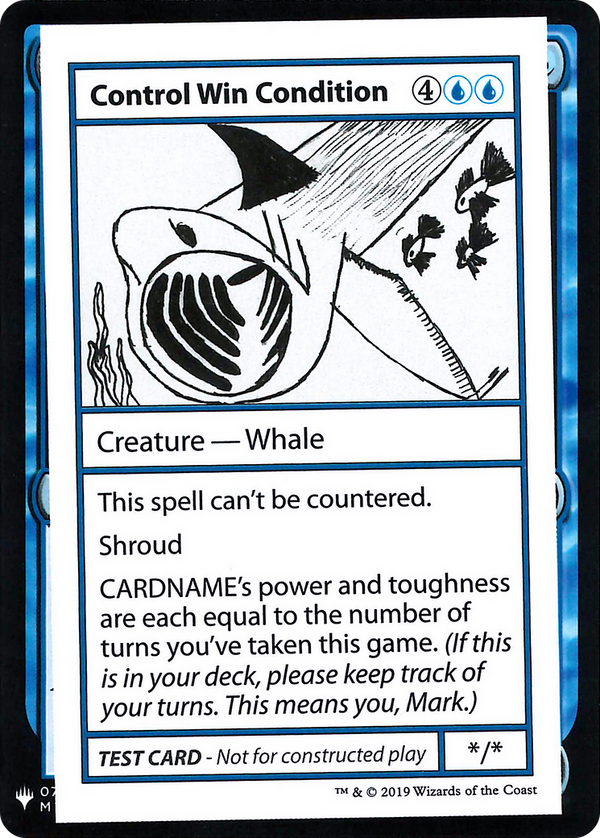 Control Win Condition (CMB1-) - Mystery Booster Playtest Cards 2019