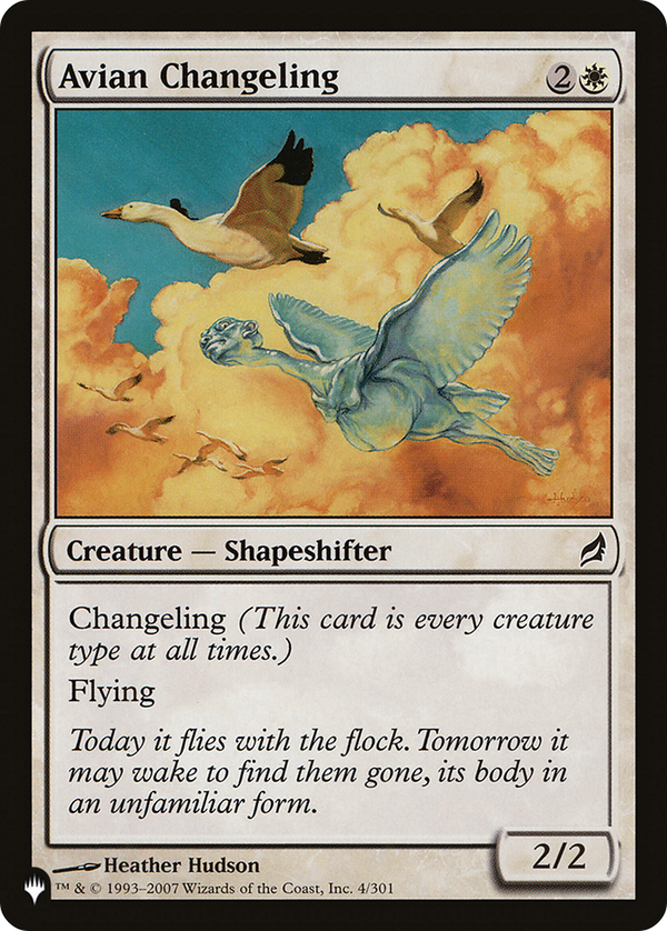Avian Changeling (LIST-LRW-4) - The List