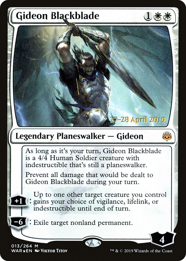 Gideon Blackblade (PRE-13S) - War of the Spark Promos Foil