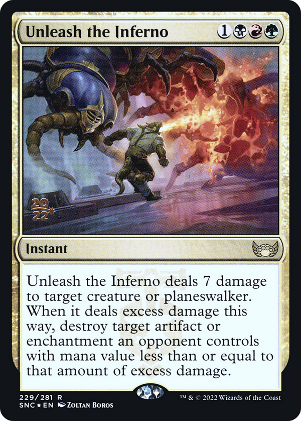 Unleash the Inferno (PRE-229) - Streets of New Capenna Promos Foil