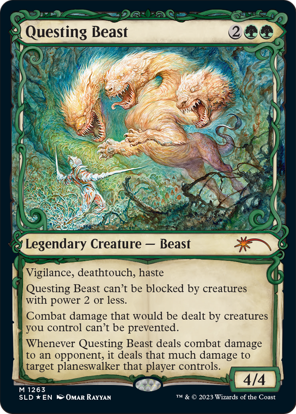 Questing Beast (Halo Foil) (SLD-1263) - Secret Lair Drop: (Showcase) Foil