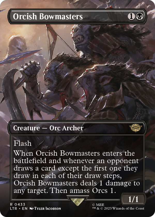 Orcish Bowmasters (Borderless) (LTR-433) - The Lord of the Rings: Tales of Middle-earth Foil