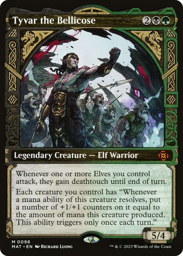 Tyvar the Bellicose (Showcase) (MAT-098) - March of the Machine: The Aftermath: (Showcase) Foil
