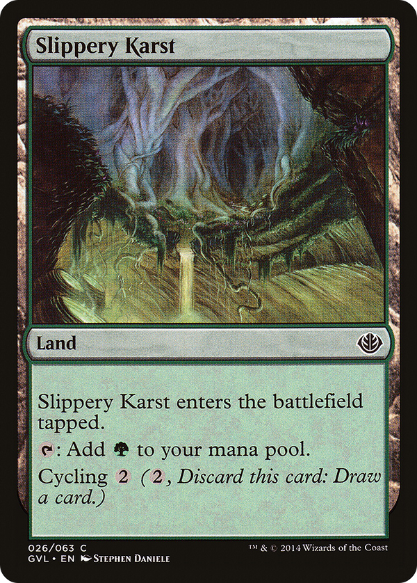 Slippery Karst (DD3-) - Duel Decks Anthology: Garruk vs. Liliana