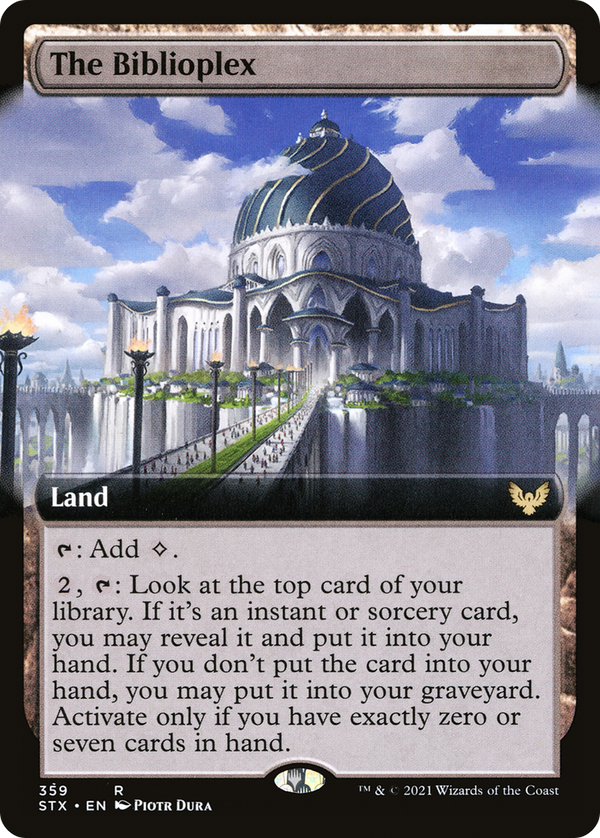 The Biblioplex (Extended Art) (STX-359) - Strixhaven: School of Mages: (Extended Art) Foil