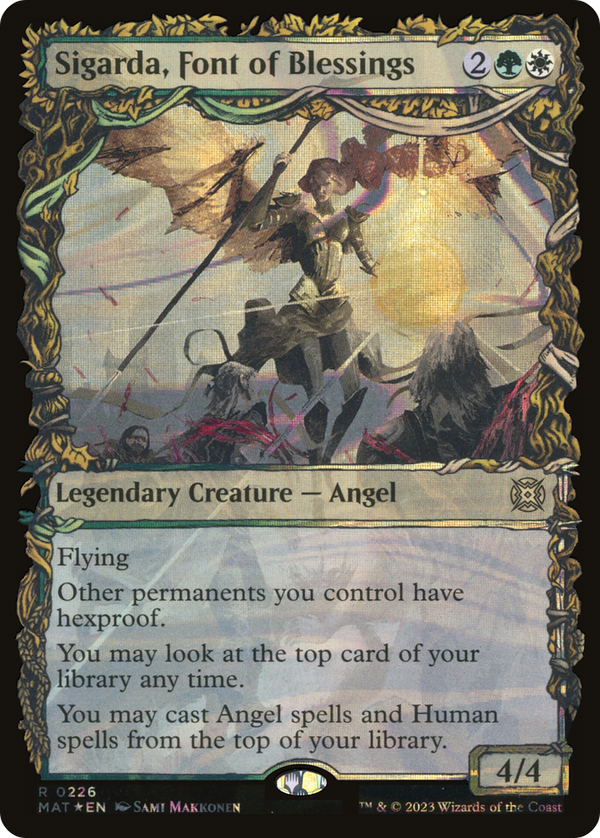 Sigarda, Font of Blessings (Halo Foil) (MAT-226) - March of the Machine: The Aftermath: (Showcase) Foil