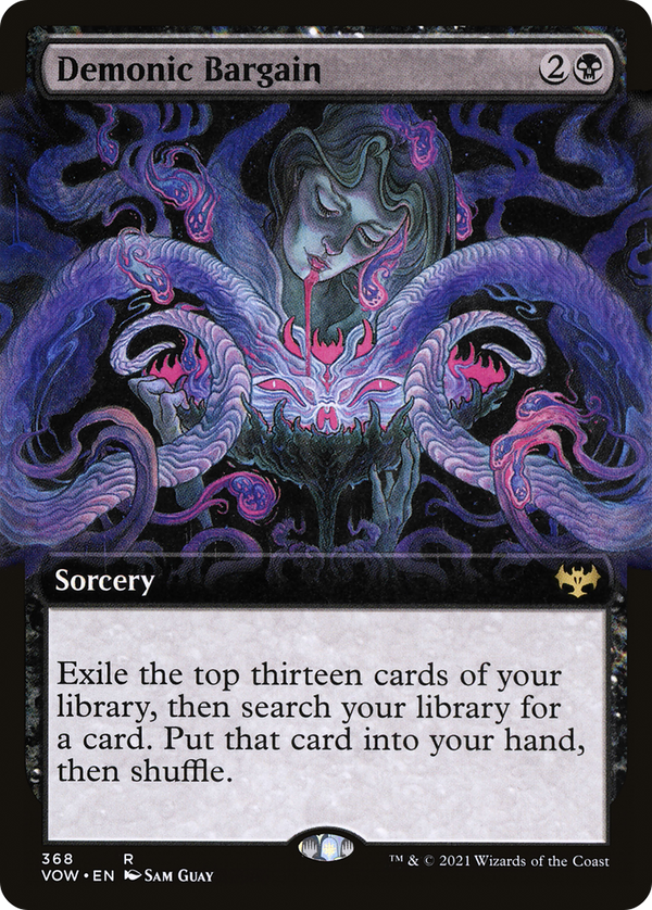 Demonic Bargain (Extended Art) (VOW-368) - Innistrad: Crimson Vow: (Extended Art) Foil