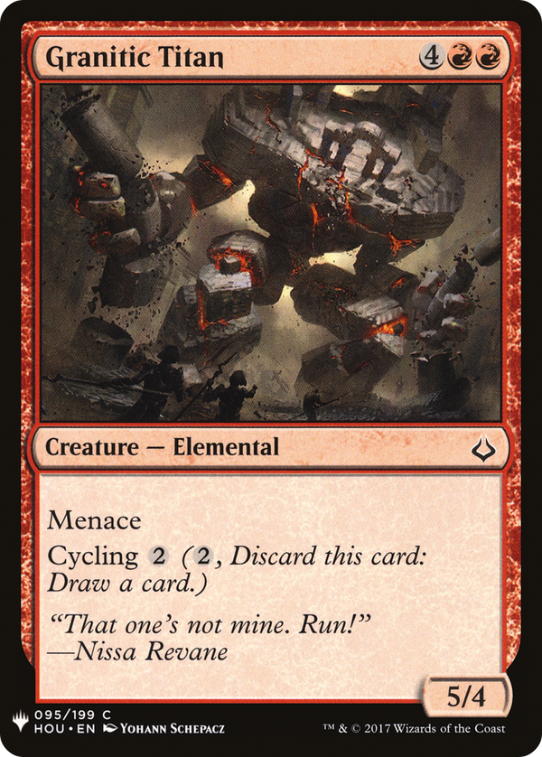 Granitic Titan (LIST-HOU-95) - The List