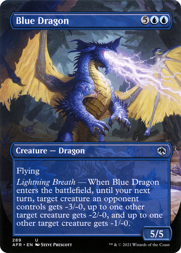 Blue Dragon (Borderless) (AFR-289) - Adventures in the Forgotten Realms Foil