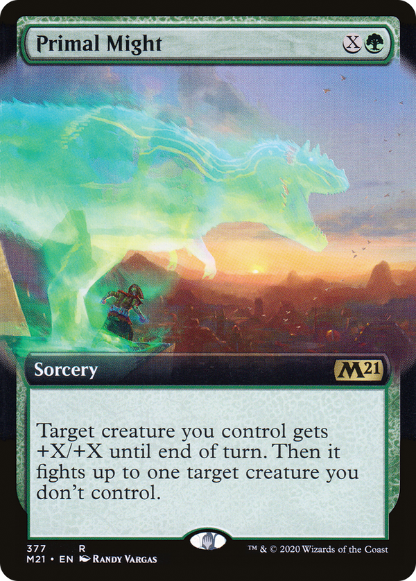 Primal Might (Extended Art) (M21-377) - Core Set 2021: (Extended Art) Foil