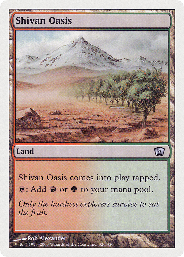 Shivan Oasis (8ED-326) - 8th Edition Foil