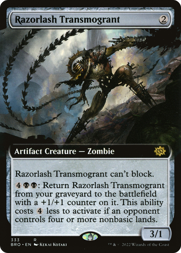 Razorlash Transmogrant (Extended Art) (BRO-333) - The Brothers' War: (Extended Art) Foil