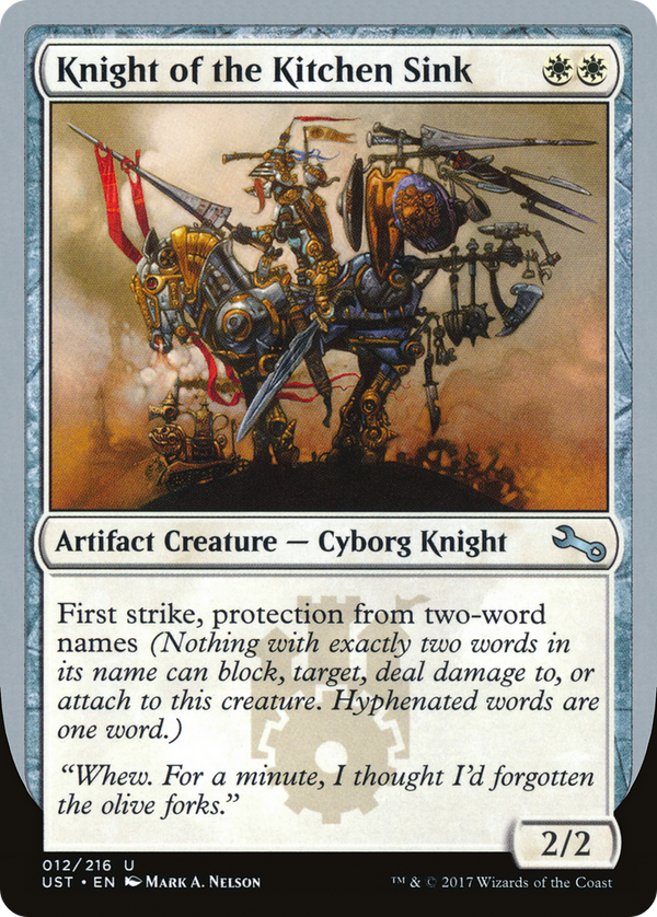 Knight of the Kitchen Sink (E) (UST-12E) - Unstable Foil