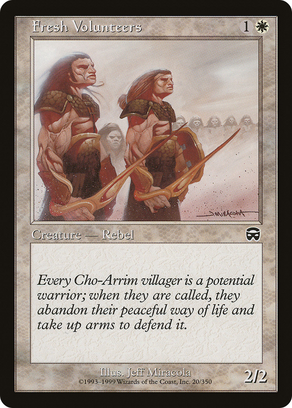 Fresh Volunteers (MMQ-020) - Mercadian Masques Foil