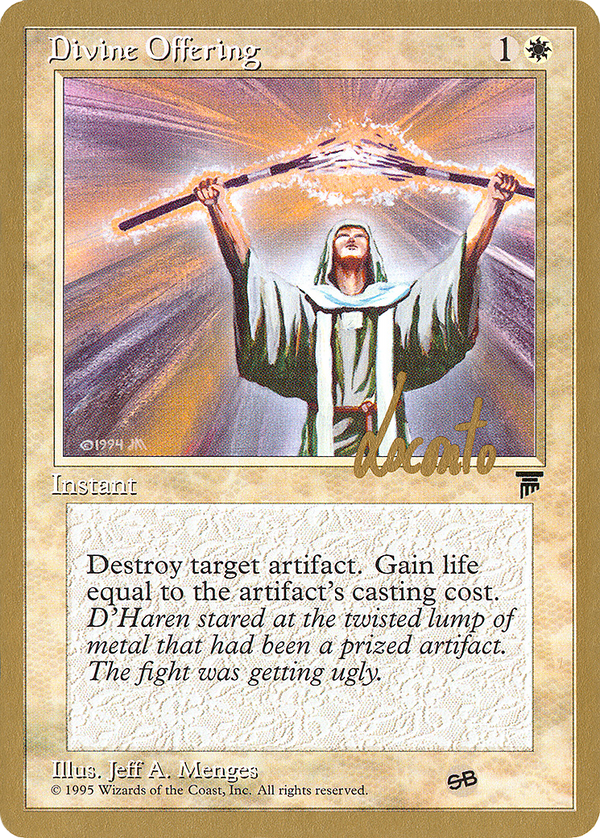 Divine Offering - 1996 Michael Loconto (LEG) (SB) (WCD-) - Pro Tour Collector Set