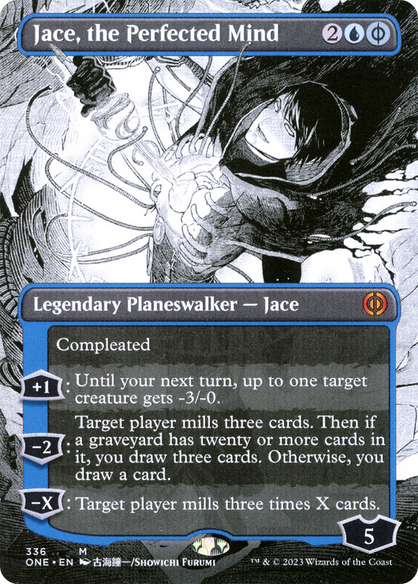 Jace, the Perfected Mind (Borderless) (ONE-336) - Phyrexia: All Will Be One: (Showcase)