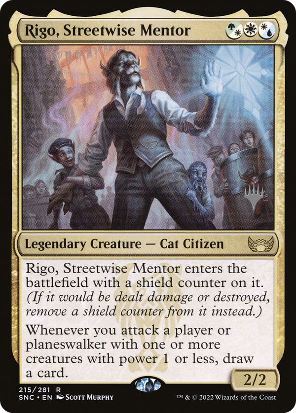 Rigo, Streetwise Mentor (PPSNC-215) - Streets of New Capenna Promos