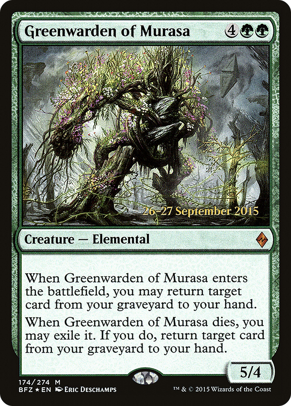 Greenwarden of Murasa (PRE-174S) - Battle for Zendikar Promos Foil