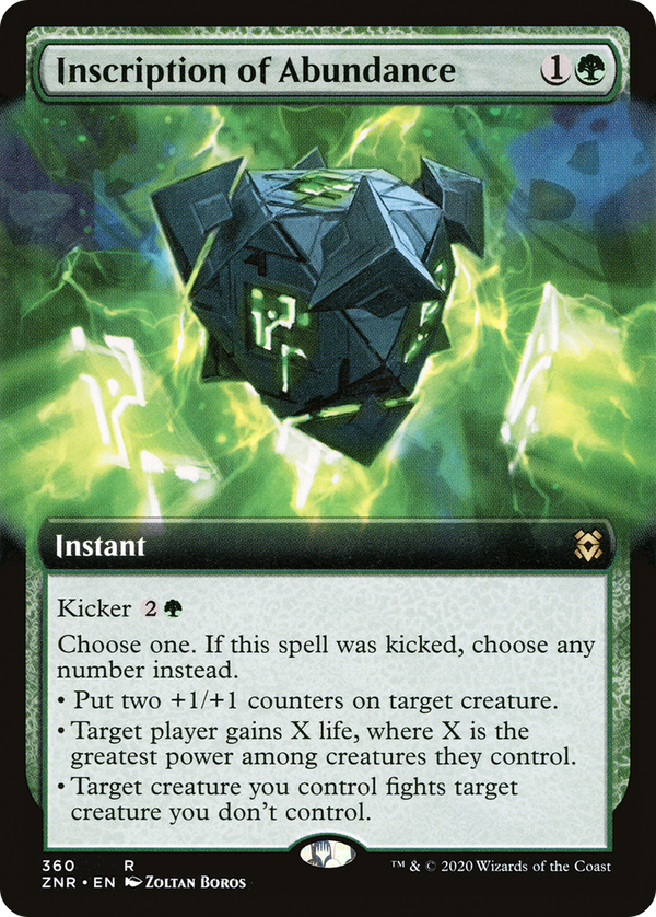Inscription of Abundance (Extended Art) (ZNR-360) - Zendikar Rising: (Extended Art)