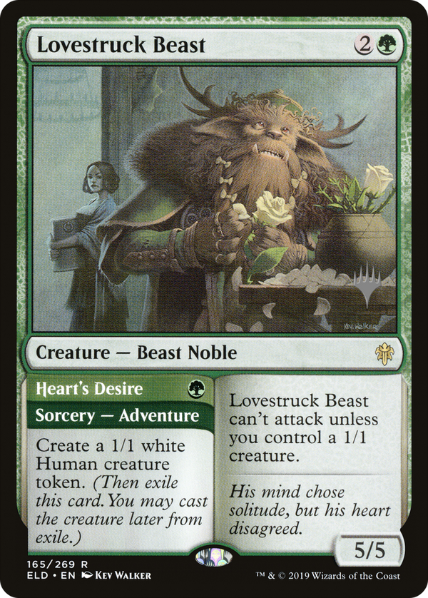 Lovestruck Beast (PPELD-165) - Throne of Eldraine Promos Foil