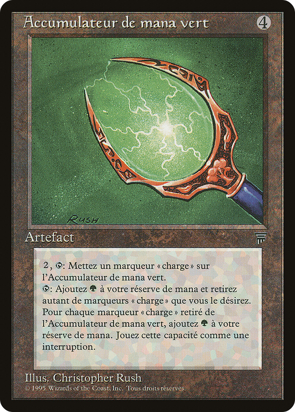 Green Mana Battery (French) - "Accumulateur de mana vert" (REN-) - Renaissance