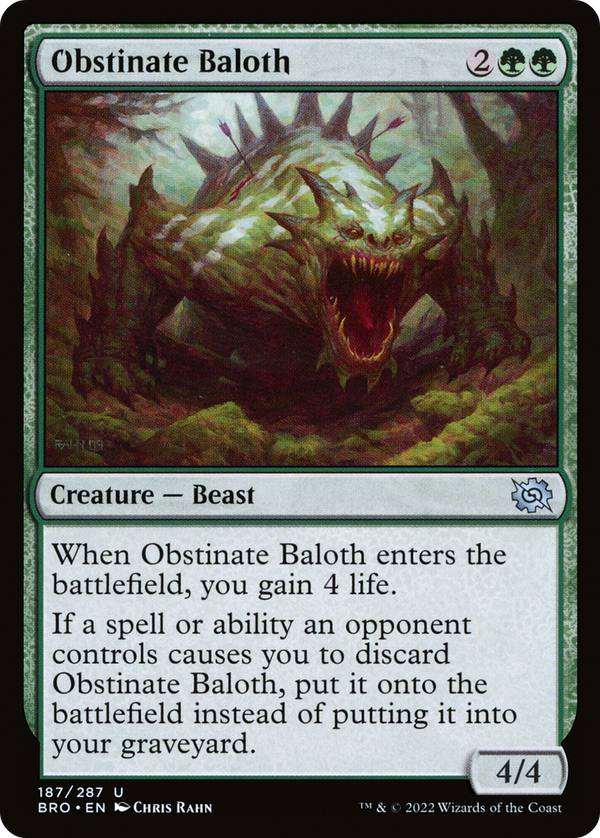 Obstinate Baloth (BRO-187) - The Brothers' War Foil