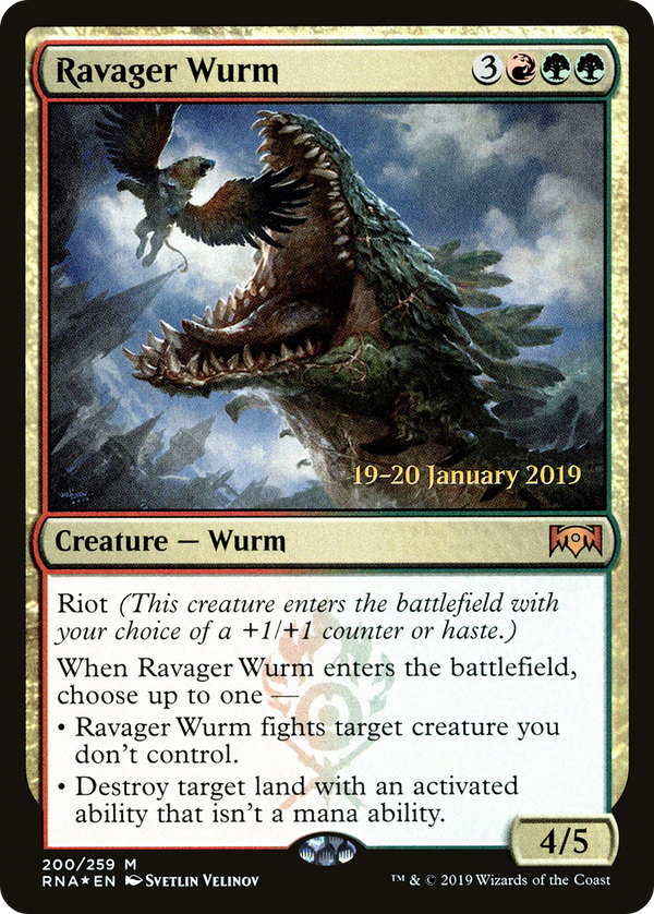 Ravager Wurm (PRE-200S) - Ravnica Allegiance Promos Foil