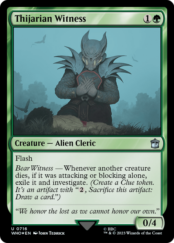 Thijarian Witness (Surge Foil) (WHO-716) - Doctor Who Foil