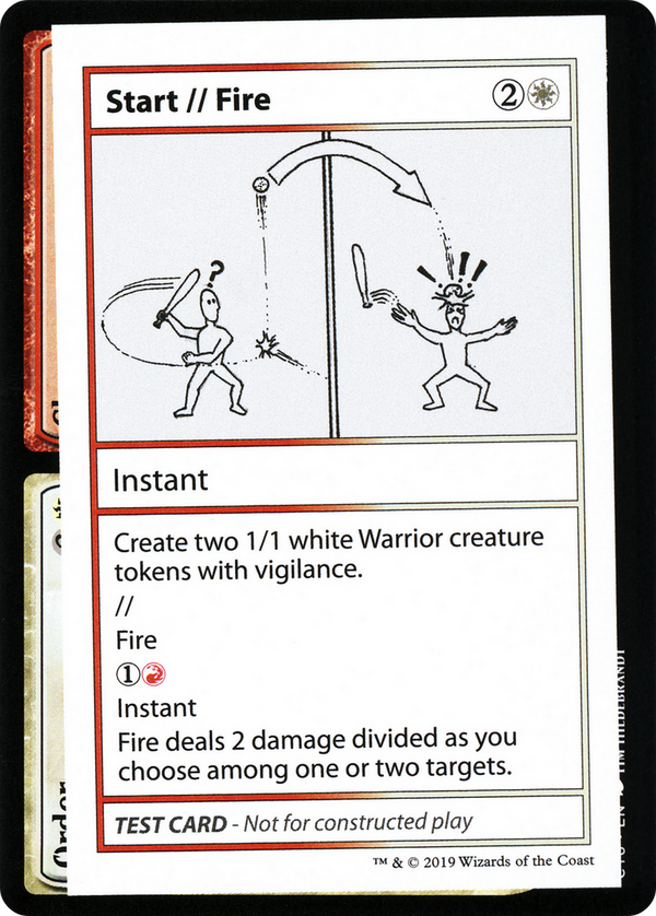 Start // Fire (No PW Symbol) (CMB1-) - Mystery Booster Playtest Cards 2021