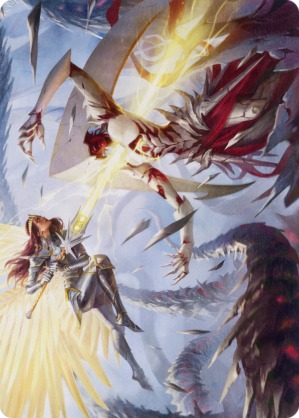 Elspeth's Smite // Elspeth's Smite (AMOM-005) - March of the Machine Art Series (Borderless) Foil