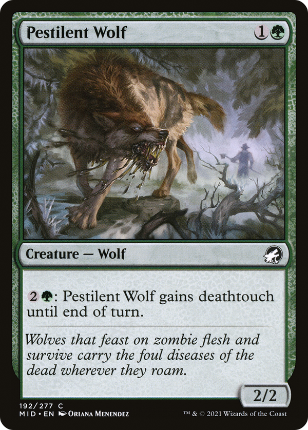 Pestilent Wolf (MID-192) - Innistrad: Midnight Hunt Foil
